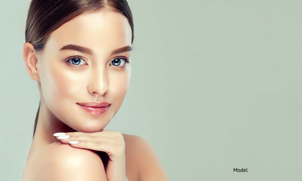 woman with firm skin after facelift